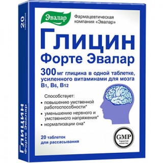 Glicīns Forte (60 tabletes) 30g, Evalar